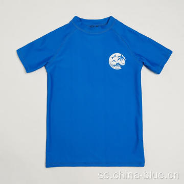 Pojkens stickade sommar-UV-t-shirt